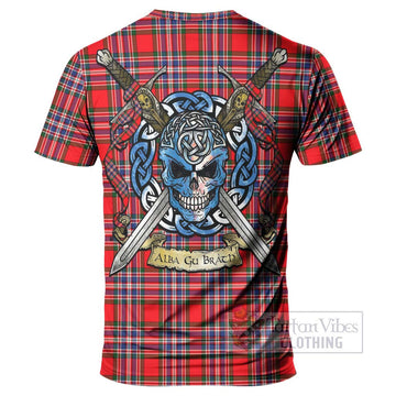 MacFarlane (McFarlane) Tartan T-Shirt with Family Crest Celtic Skull Style