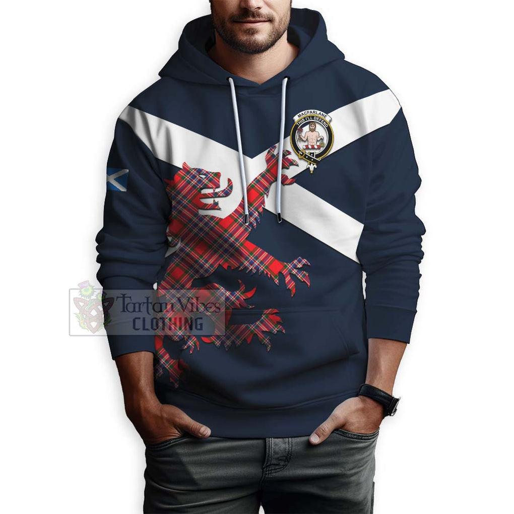 Tartan Vibes Clothing MacFarlane (McFarlane) Tartan Lion Rampant Hoodie – Proudly Display Your Heritage with Alba Gu Brath and Clan Name