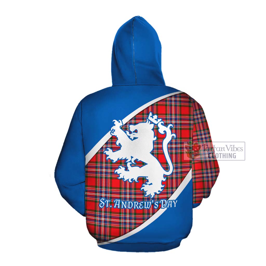 Tartan Vibes Clothing MacFarlane (McFarlane) Family Crest Tartan Cotton Hoodie Celebrate Saint Andrew's Day in Style