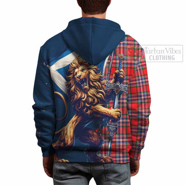 MacFarlane (McFarlane) Tartan Family Crest Hoodie with Scottish Majestic Lion