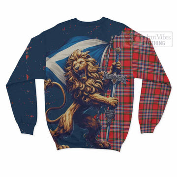 MacFarlane (McFarlane) Tartan Family Crest Sweatshirt with Scottish Majestic Lion