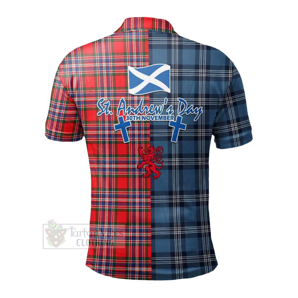 Tartan Vibes Clothing MacFarlane (McFarlane) Tartan Polo Shirt Happy St. Andrew's Day Half Tartan Style