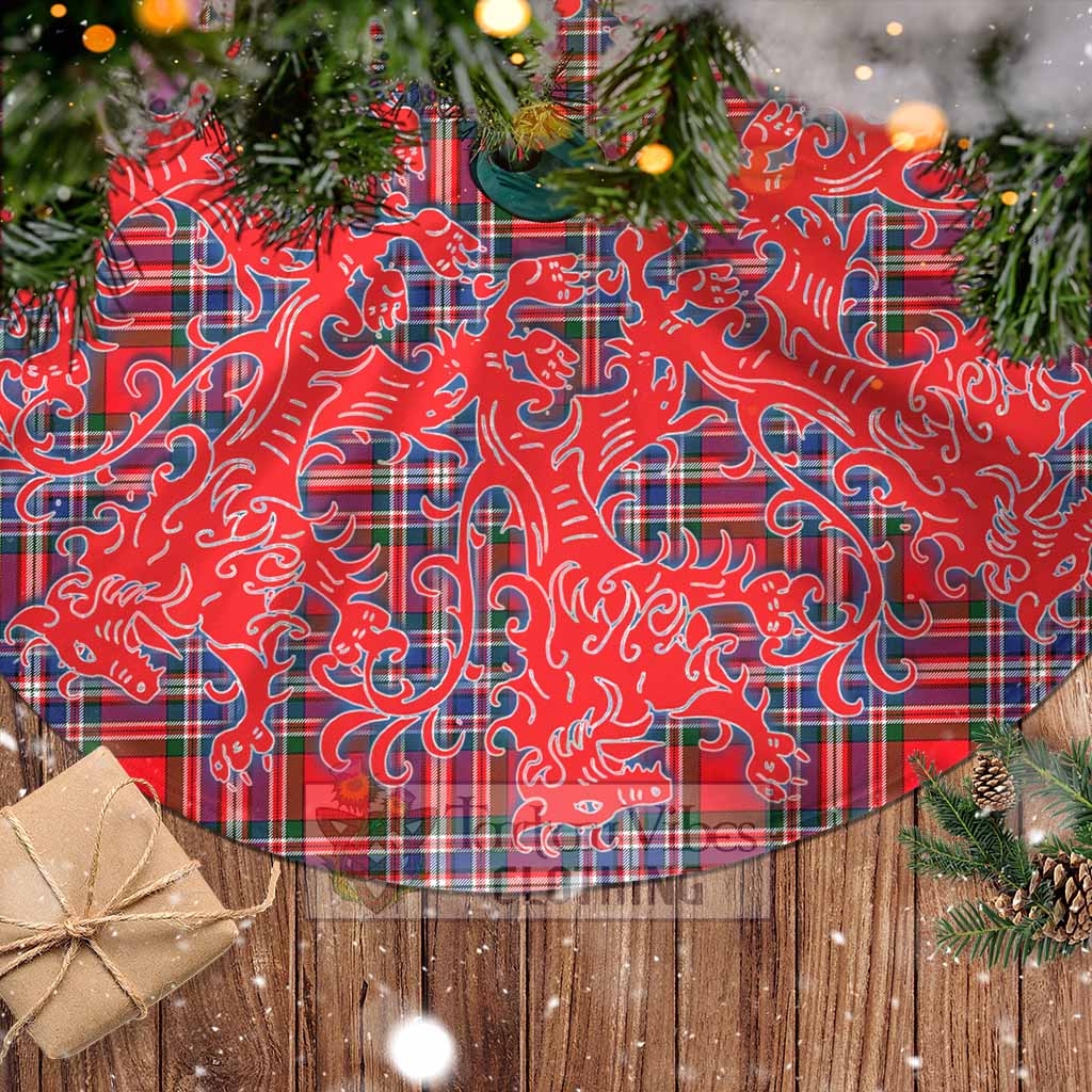 Tartan Vibes Clothing MacFarlane (McFarlane) Tartan Christmas Tree Skirt Lion Rampant Style