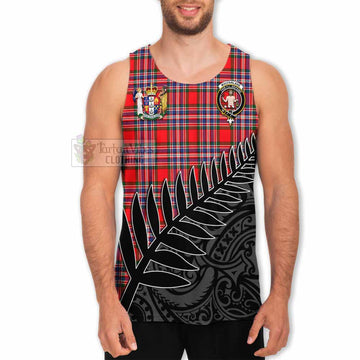 MacFarlane (McFarlane) Crest Tartan Men's Tank Top with New Zealand Silver Fern Half Style