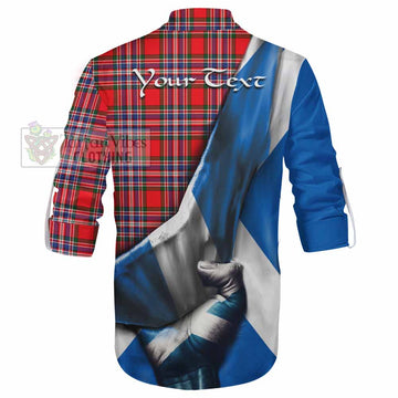 MacFarlane (McFarlane) Tartan Ghillie Kilt Shirt with Family Crest Scotland Patriotic Style