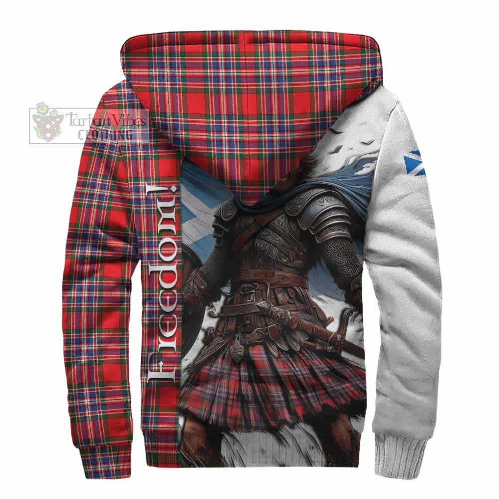 Tartan Vibes Clothing MacFarlane (McFarlane) Crest Tartan Sherpa Hoodie Inspired by the Freedom of Scottish Warrior