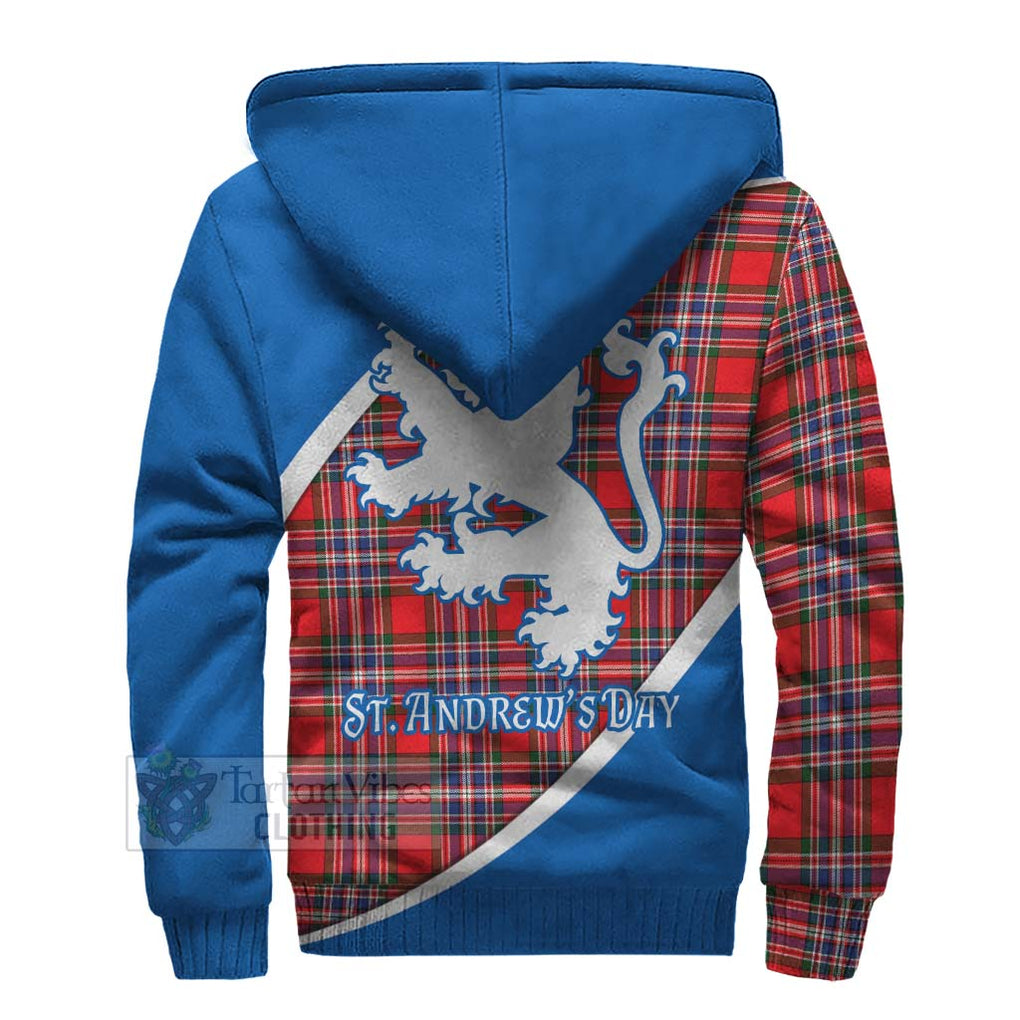 Tartan Vibes Clothing MacFarlane (McFarlane) Family Crest Tartan Sherpa Hoodie Celebrate Saint Andrew's Day in Style