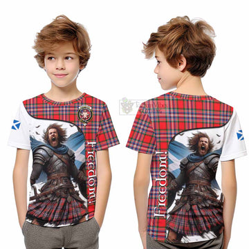 MacFarlane (McFarlane) Crest Tartan Kid T-Shirt Inspired by the Freedom of Scottish Warrior