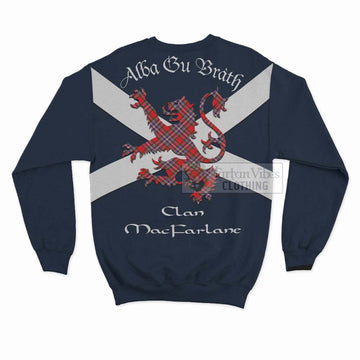 MacFarlane (McFarlane) Tartan Lion Rampant Sweatshirt  Proudly Display Your Heritage with Alba Gu Brath and Clan Name