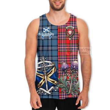 MacFarlane (McFarlane) Tartan Men's Tank Top Happy St. Andrew's Day Half Tartan Style