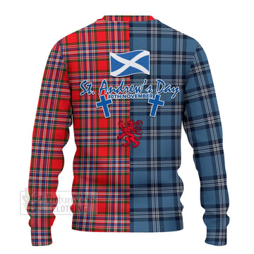 MacFarlane (McFarlane) Tartan Knitted Sweater Happy St. Andrew's Day Half Tartan Style