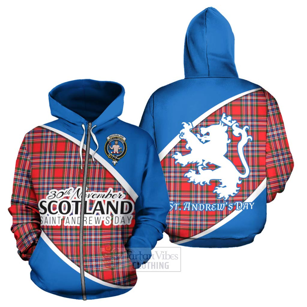 Tartan Vibes Clothing MacFarlane (McFarlane) Family Crest Tartan Hoodie Celebrate Saint Andrew's Day in Style