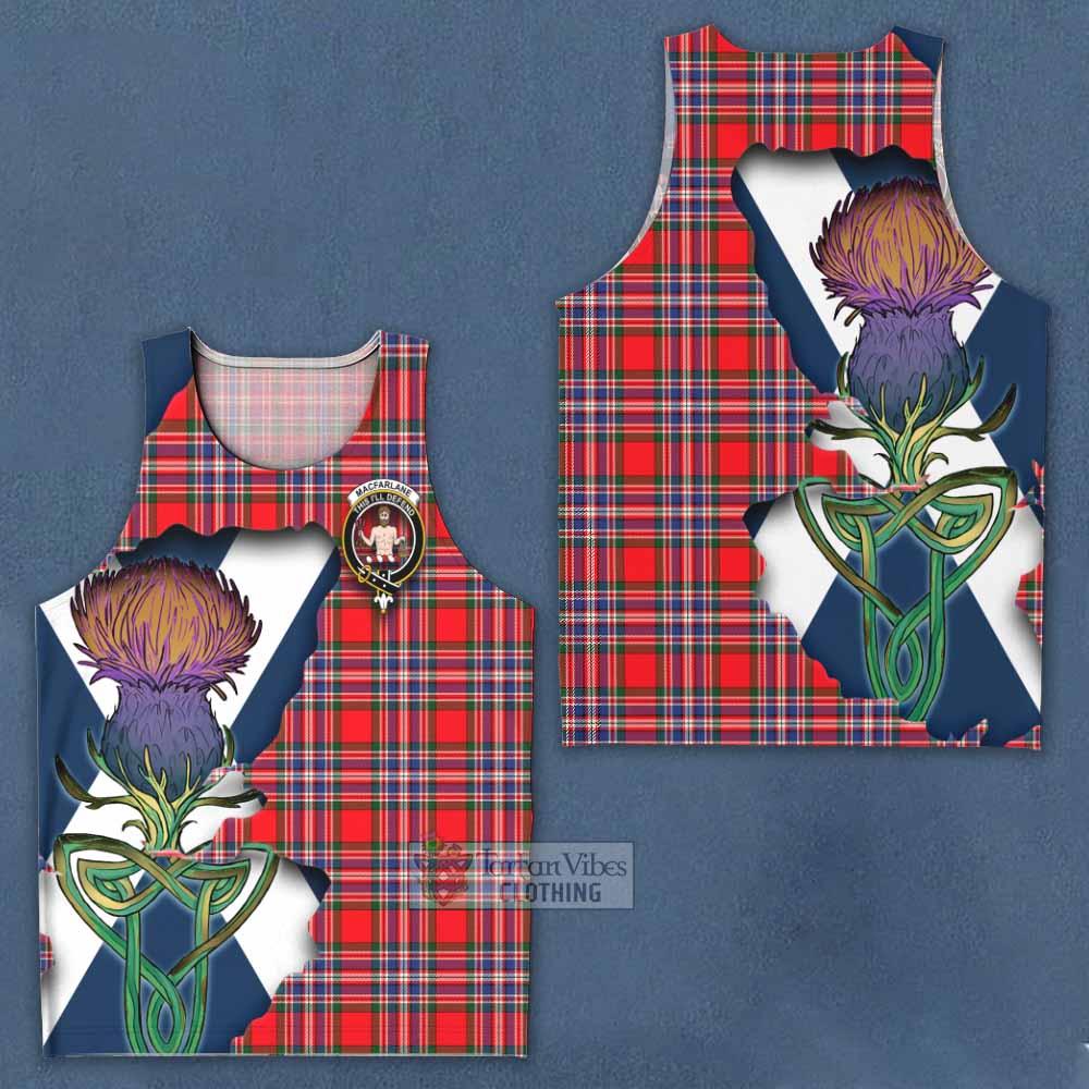 MacFarlane (McFarlane) Tartan Family Crest Men's Tank Top Scottish Thistle Celtic Inspired - Tartan Vibes Clothing