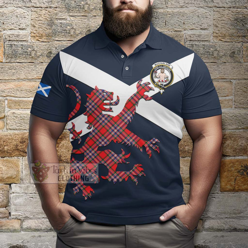 Tartan Vibes Clothing MacFarlane (McFarlane) Tartan Lion Rampant Polo Shirt – Proudly Display Your Heritage with Alba Gu Brath and Clan Name