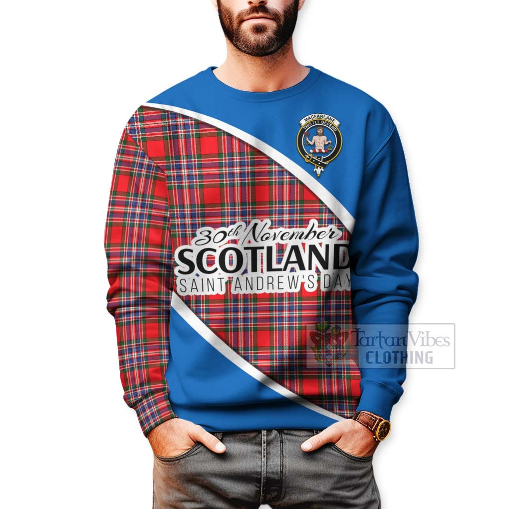 Tartan Vibes Clothing MacFarlane (McFarlane) Family Crest Tartan Sweatshirt Celebrate Saint Andrew's Day in Style