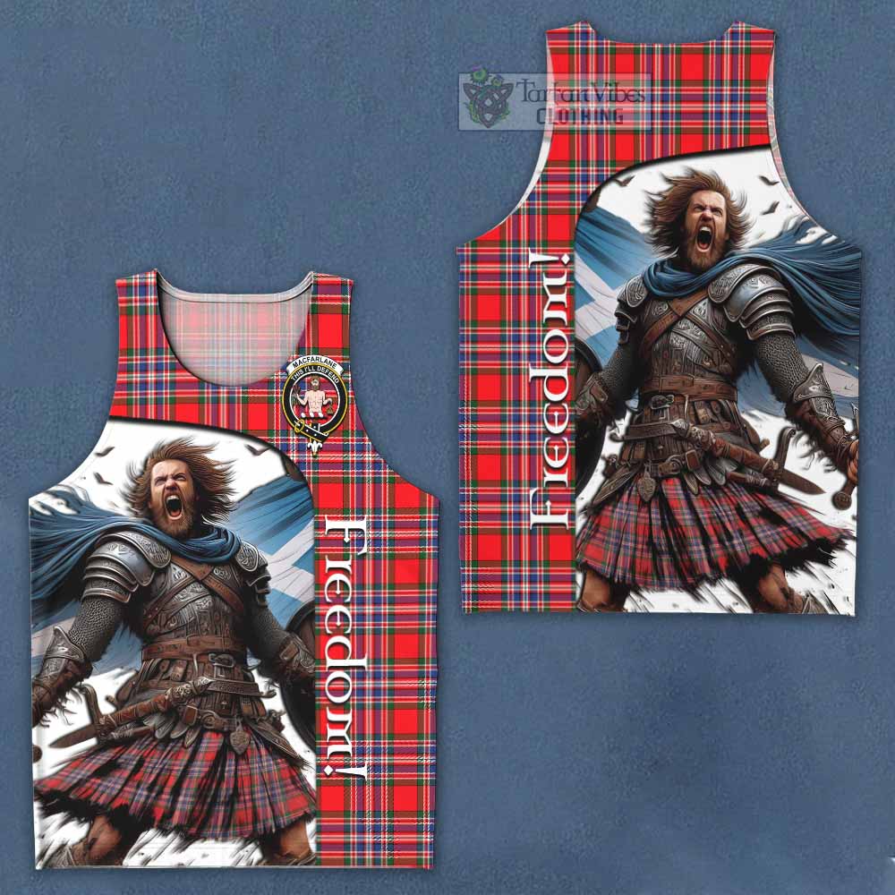 Tartan Vibes Clothing MacFarlane (McFarlane) Crest Tartan Men's Tank Top Inspired by the Freedom of Scottish Warrior