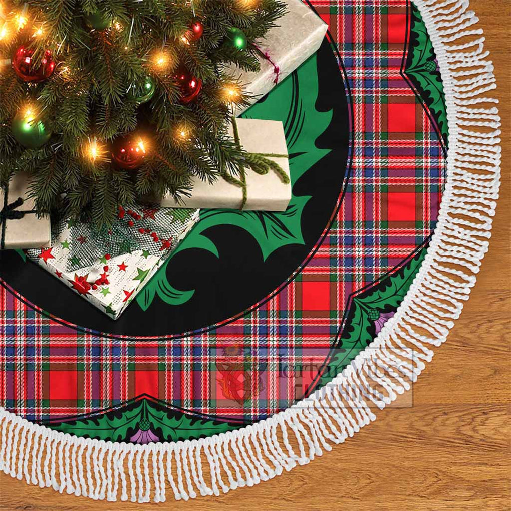 Tartan Vibes Clothing MacFarlane (McFarlane) Tartan Christmas Tree Skirt Scottish Thistle Style