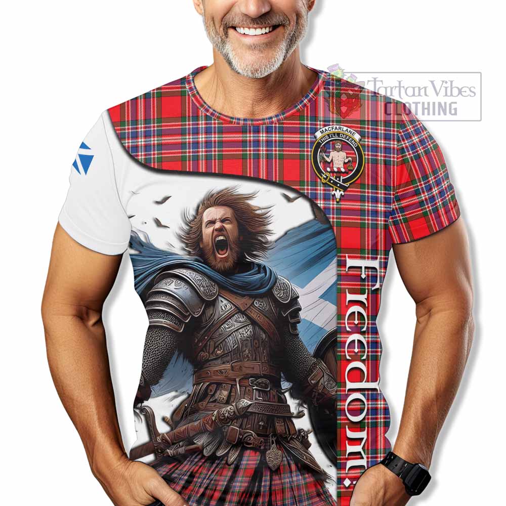 MacFarlane (McFarlane) Crest Tartan T-Shirt Inspired by the Freedom of Scottish Warrior