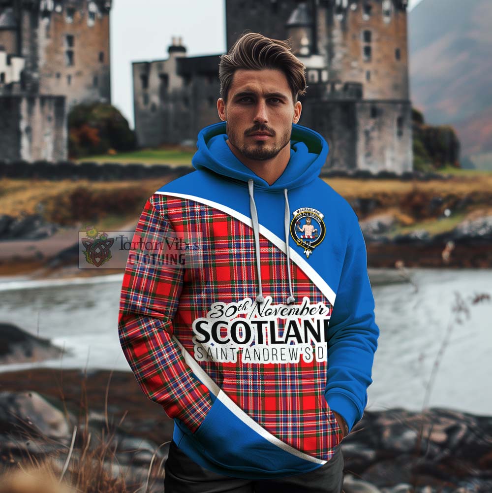 Tartan Vibes Clothing MacFarlane (McFarlane) Family Crest Tartan Cotton Hoodie Celebrate Saint Andrew's Day in Style