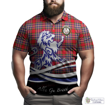 MacFarlane Modern Tartan Polo Shirt with Alba Gu Brath Regal Lion Emblem