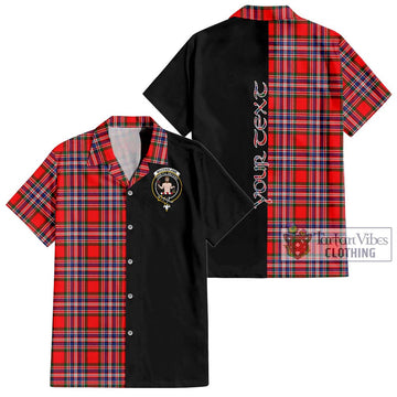 MacFarlane (McFarlane) Tartan Short Sleeve Button Shirt with Family Crest and Half Of Me Style