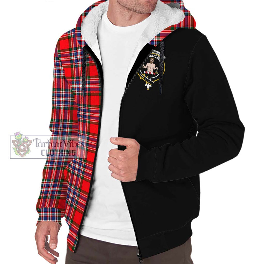 MacFarlane (McFarlane) Tartan Sherpa Hoodie with Family Crest and Half Of Me Style Unisex S - Tartanvibesclothing Shop