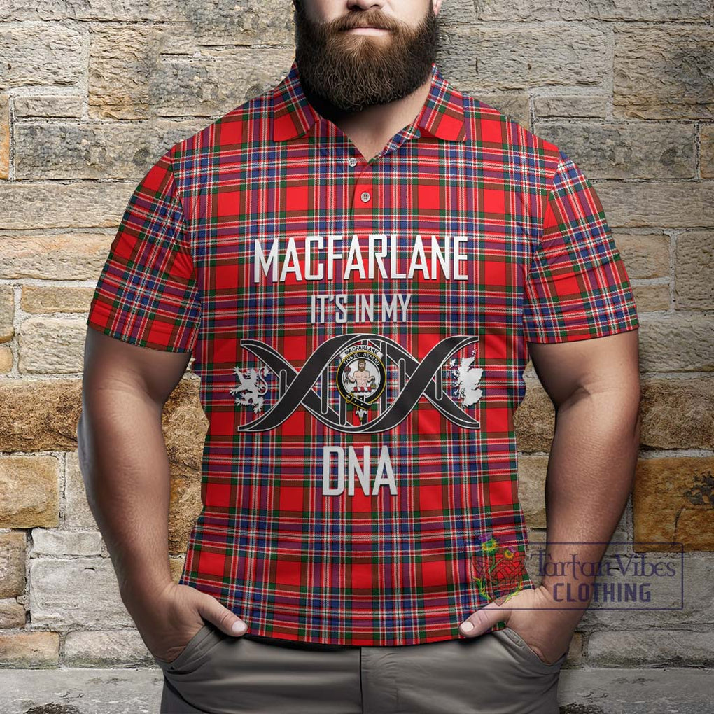 MacFarlane (McFarlane) Tartan Polo Shirt with Family Crest DNA In Me Style Kid - Tartanvibesclothing Shop