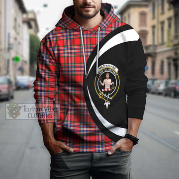 MacFarlane (McFarlane) Tartan Hoodie with Family Crest Circle Style