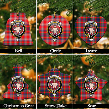 MacFarlane (McFarlane) Tartan Christmas Ornaments with Family Crest