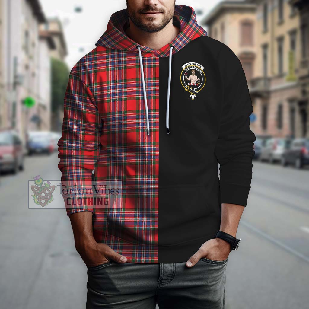 Tartan Vibes Clothing MacFarlane Modern Tartan Hoodie with Family Crest and Half Of Me Style