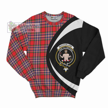 MacFarlane (McFarlane) Tartan Sweatshirt with Family Crest Circle Style