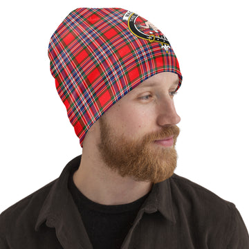 MacFarlane (McFarlane) Tartan Beanies Hat with Family Crest