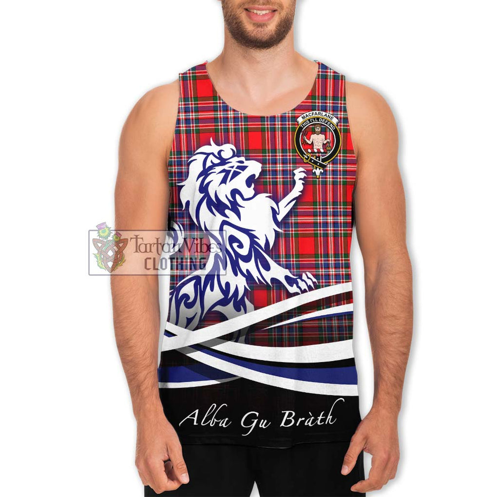 MacFarlane (McFarlane) Tartan Men's Tank Top with Alba Gu Brath Regal Lion Emblem Men - Tartanvibesclothing Shop