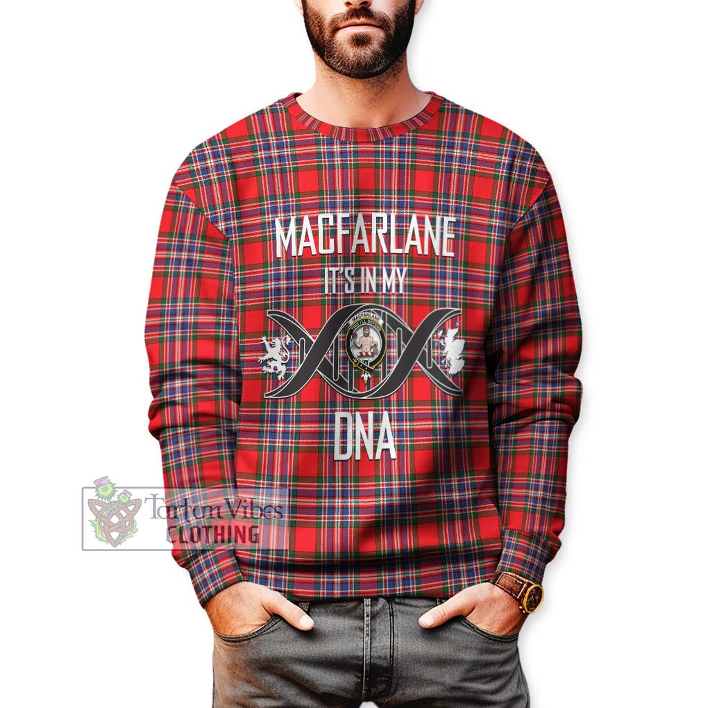 MacFarlane (McFarlane) Tartan Sweatshirt with Family Crest DNA In Me Style Unisex - Tartanvibesclothing Shop