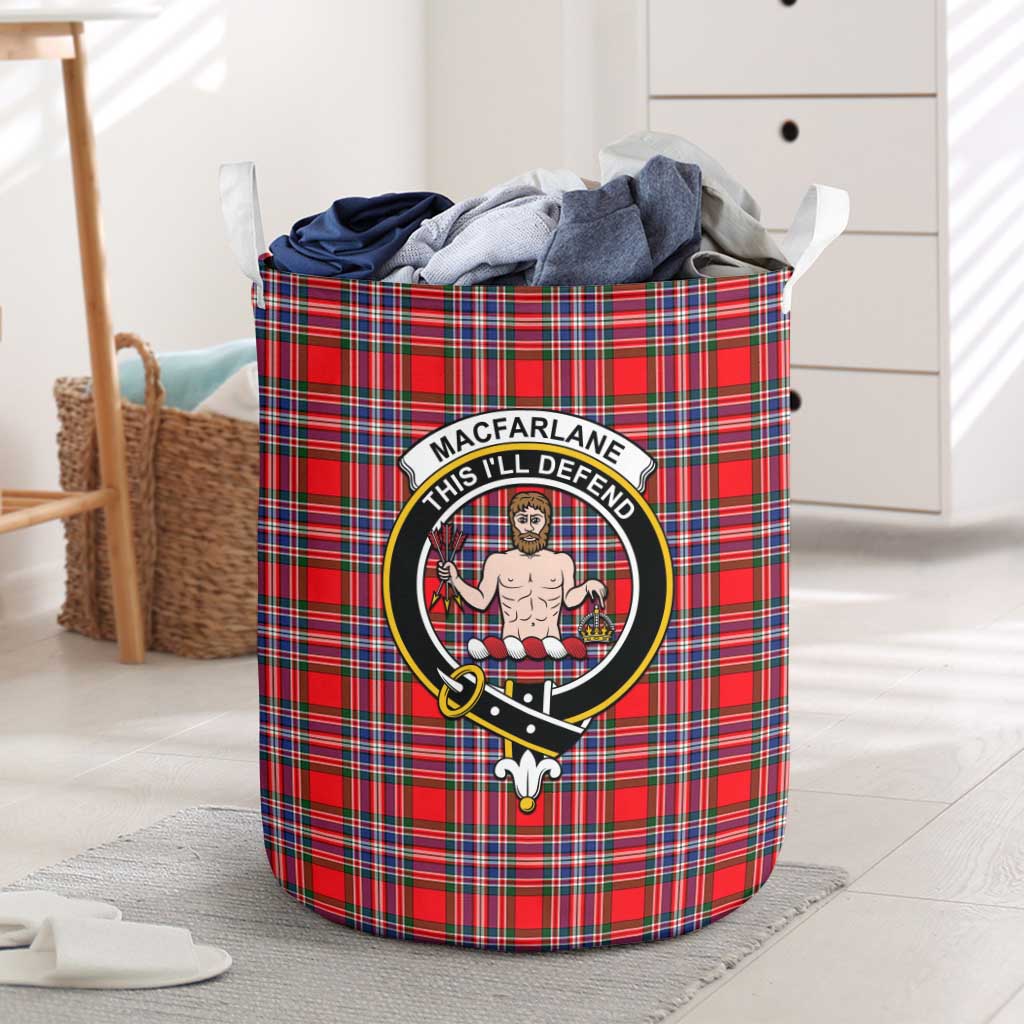 Tartan Vibes Clothing MacFarlane Modern Tartan Laundry Basket with Family Crest