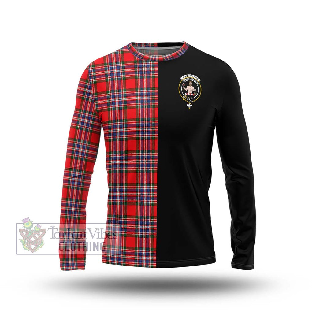 MacFarlane (McFarlane) Tartan Long Sleeve T-Shirt with Family Crest and Half Of Me Style Unisex - Tartanvibesclothing Shop