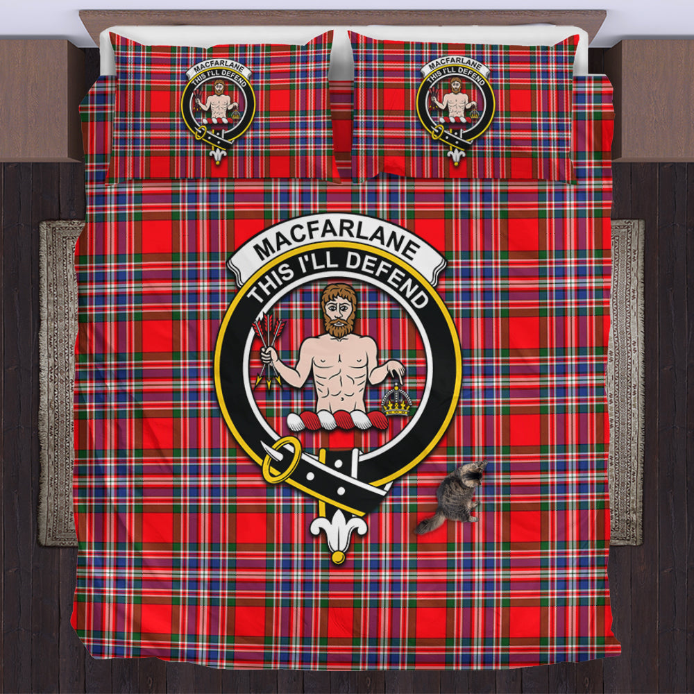 MacFarlane (McFarlane) Tartan Bedding Set with Family Crest US Bedding Set - Tartan Vibes Clothing