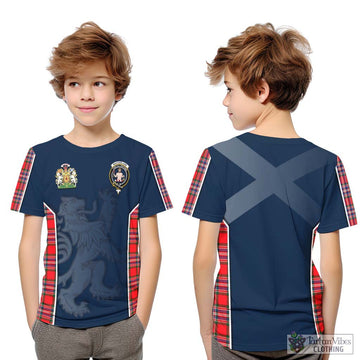 MacFarlane (McFarlane) Tartan Kid T-Shirt with Family Crest and Lion Rampant Vibes Sport Style