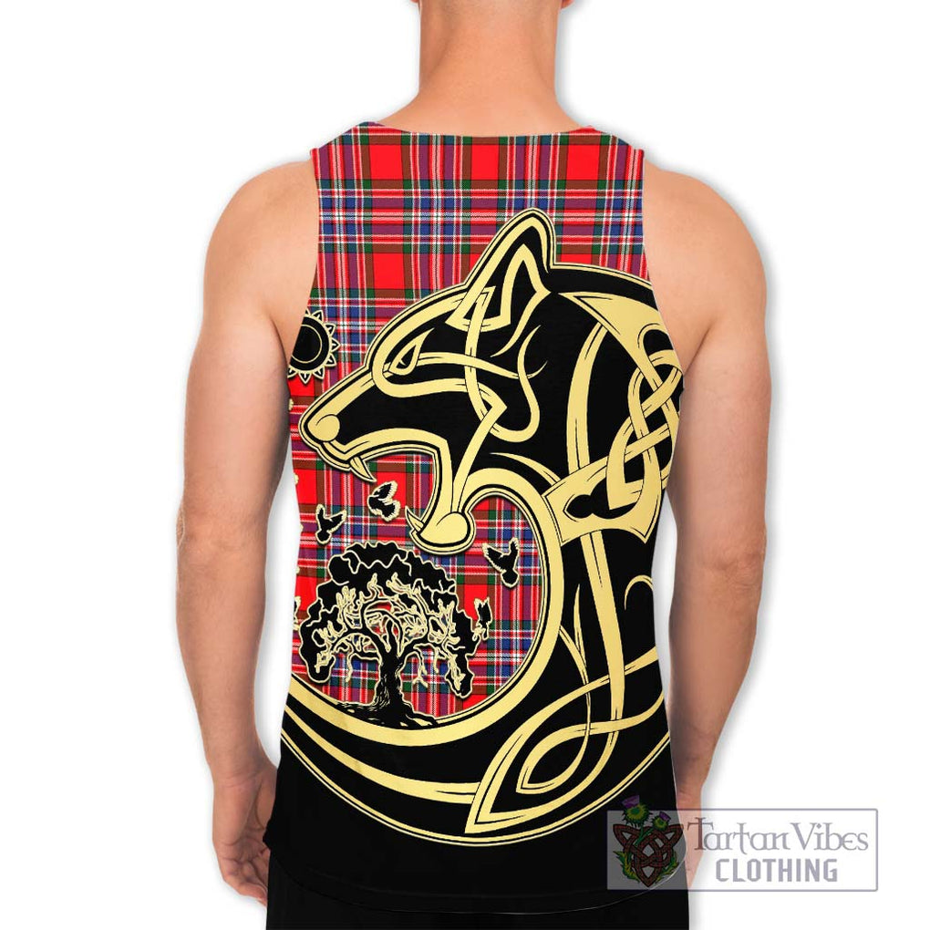MacFarlane (McFarlane) Tartan Men's Tank Top with Family Crest Celtic Wolf Style - Tartan Vibes Clothing