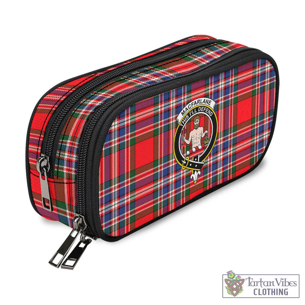 Tartan Vibes Clothing MacFarlane Modern Tartan Pen and Pencil Case with Family Crest