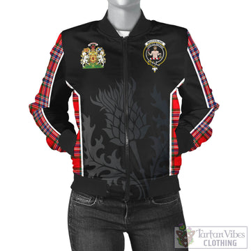 MacFarlane (McFarlane) Tartan Bomber Jacket with Family Crest and Scottish Thistle Vibes Sport Style