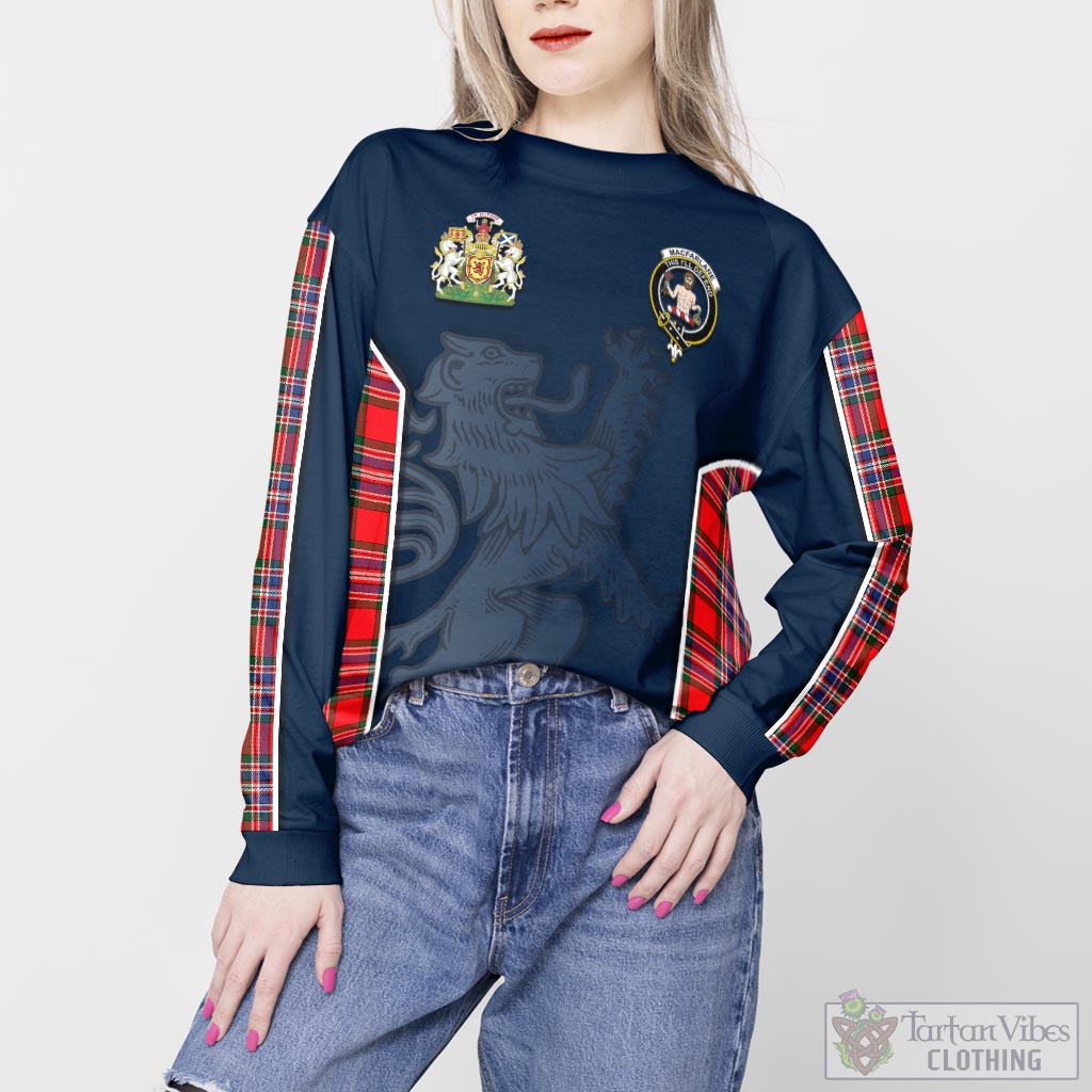 Tartan Vibes Clothing MacFarlane Modern Tartan Sweater with Family Crest and Lion Rampant Vibes Sport Style