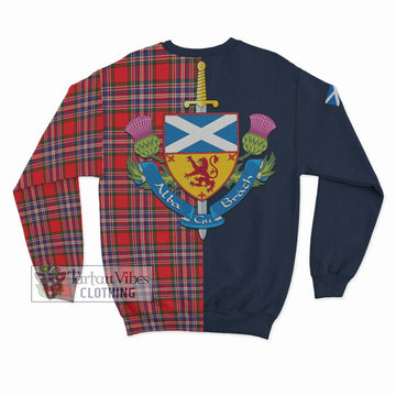 MacFarlane (McFarlane) Tartan Sweatshirt Alba with Scottish Lion Royal Arm Half Style