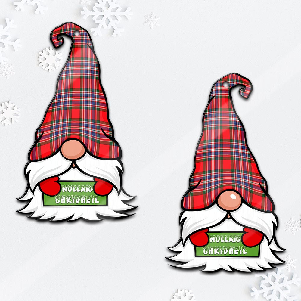 MacFarlane Modern Gnome Christmas Ornament with His Tartan Christmas Hat Mica Ornament - Tartanvibesclothing