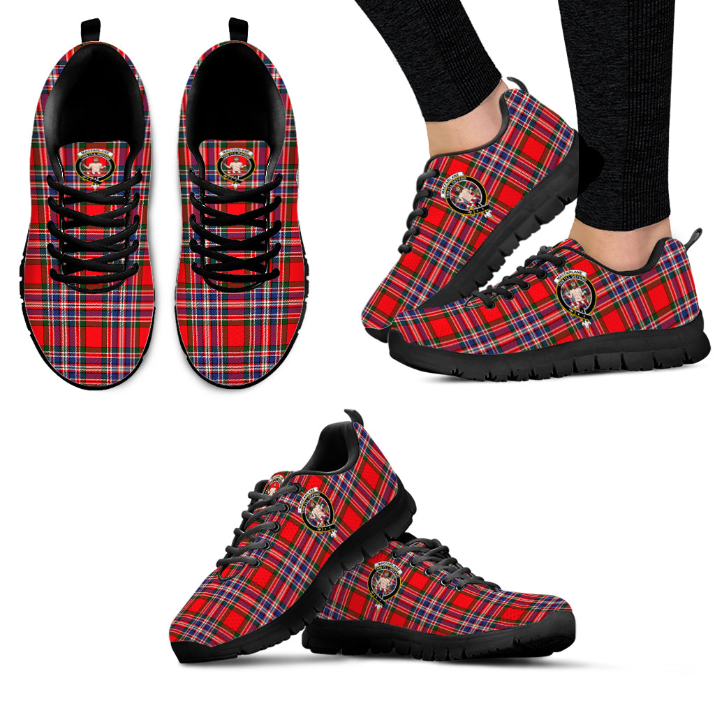 MacFarlane (McFarlane) Tartan Sneakers with Family Crest - Tartan Vibes Clothing