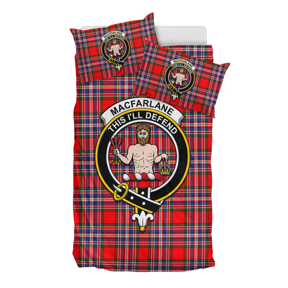 MacFarlane (McFarlane) Tartan Bedding Set with Family Crest - Tartan Vibes Clothing