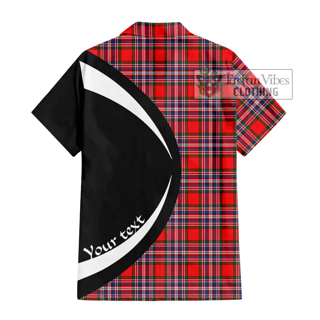 MacFarlane (McFarlane) Tartan Short Sleeve Button Up with Family Crest Circle Style - Tartan Vibes Clothing