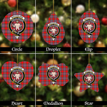 MacFarlane (McFarlane) Tartan Christmas Ornaments with Family Crest