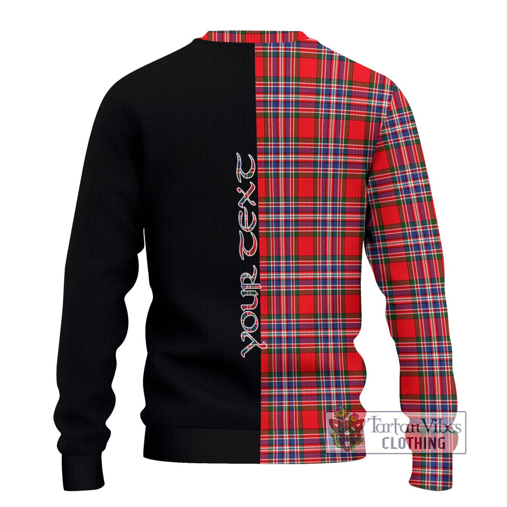 MacFarlane (McFarlane) Tartan Knitted Sweater with Family Crest and Half Of Me Style - Tartanvibesclothing Shop