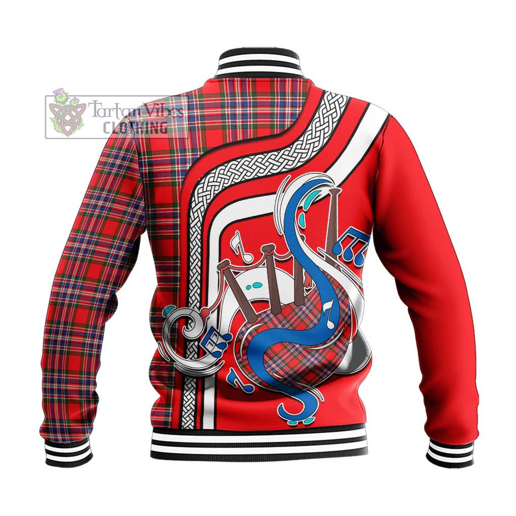 Tartan Vibes Clothing MacFarlane Modern Tartan Baseball Jacket with Epic Bagpipe Style